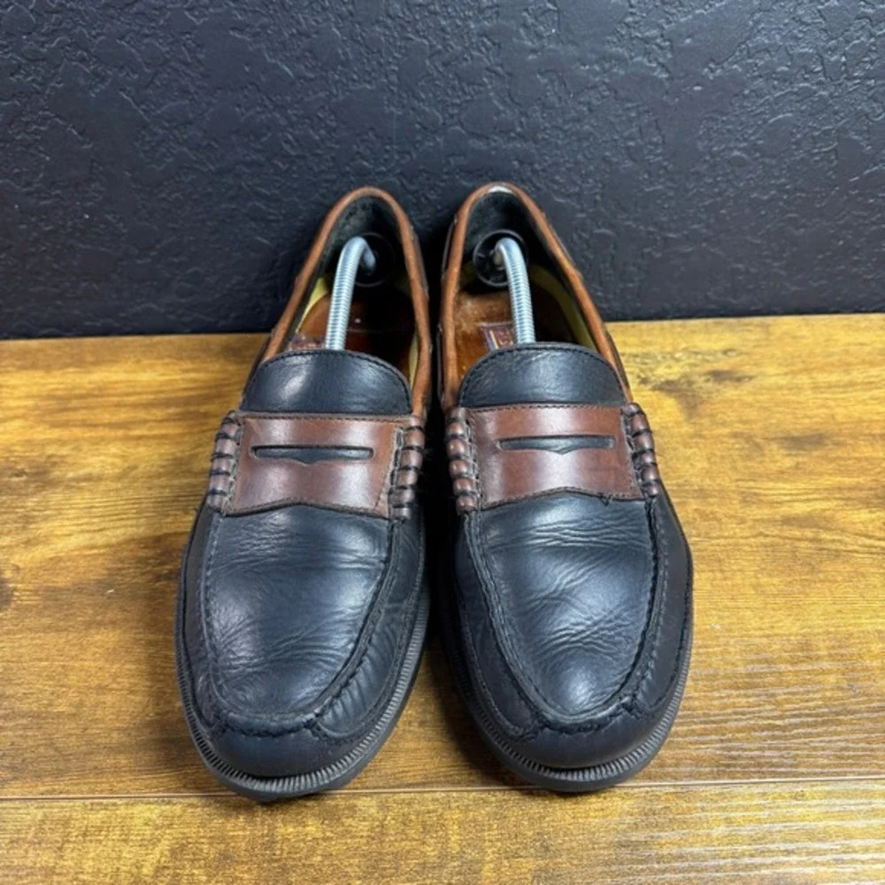 Sperry Top-Sider‎ Wetlands MX05 Black Brown Leather Penny Loafer Mens 11M